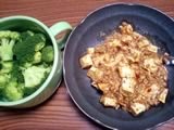 ブロッコリー、麻婆豆腐