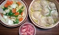野菜炒め、小籠包、新生姜