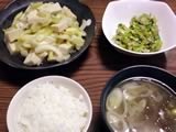 高野豆腐とセロリの炒め、タマゴとセロリ炒め