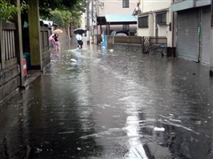 道が冠水