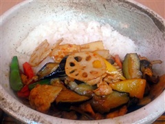 鶴亀飯店の長茄子の味噌炒め